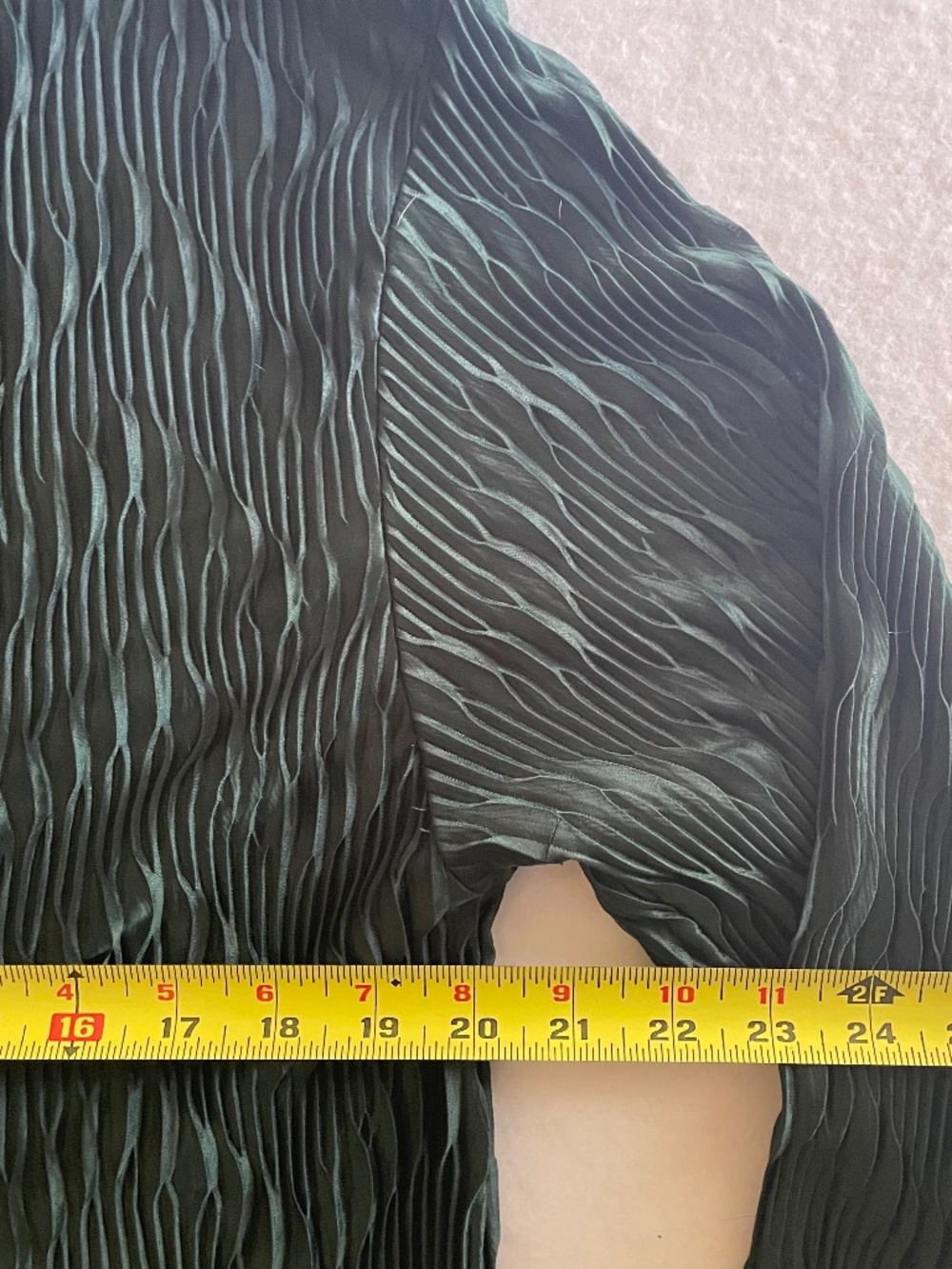 Vintage Y.M.L.A. Shirt Mens L Green Plisse Button Up Disco Rave Club 90s Y2K - Picture 7 of 10